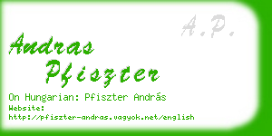 andras pfiszter business card