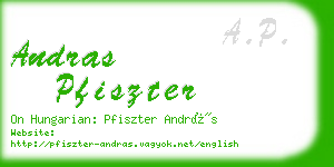 andras pfiszter business card